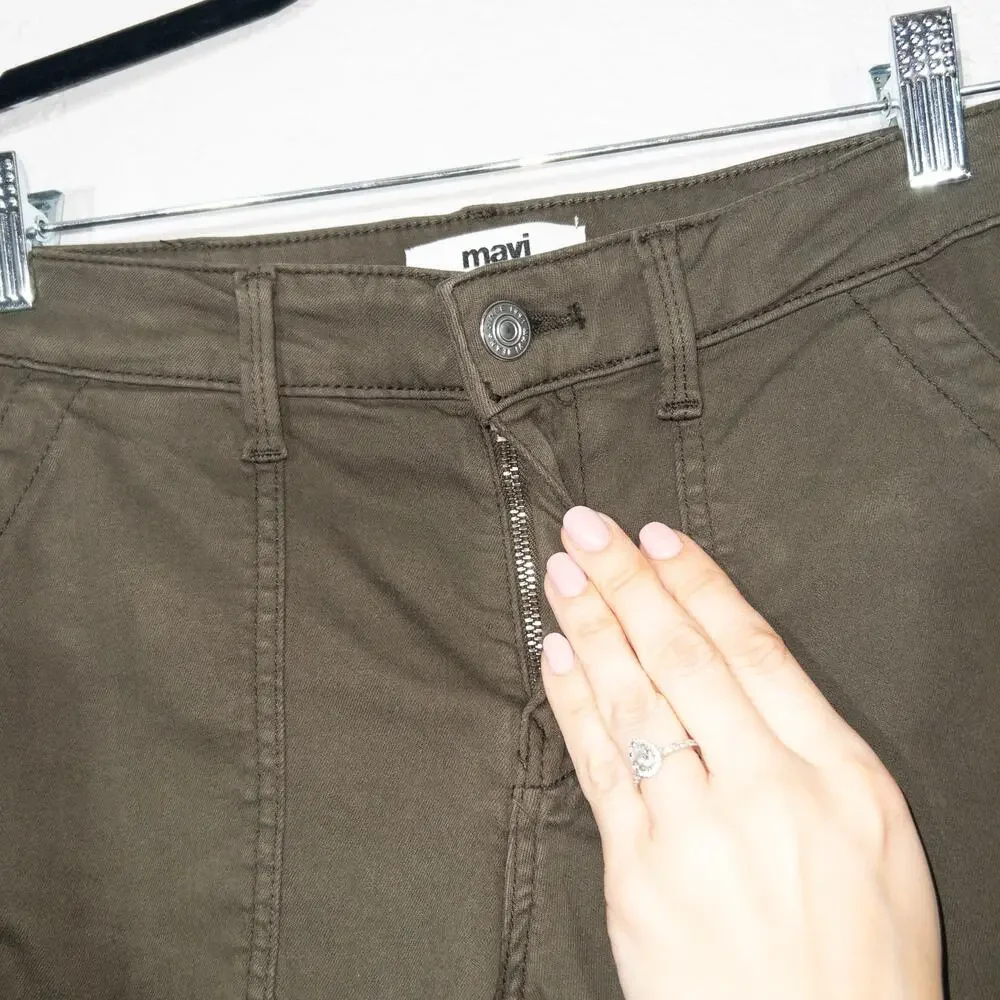 New Mavi Olive‎ Green Luce Twill Ivy Slim Cargo Pants Size 27
